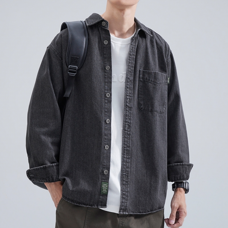 Kemeja Denim Pria Lengan Panja - Winter Clothing Pk ulasan dan harga